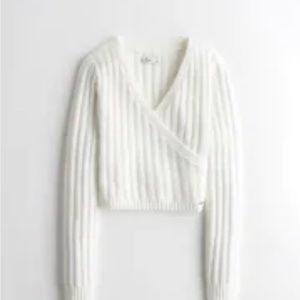 Hollister Ribbed Wrap-Front Sweater